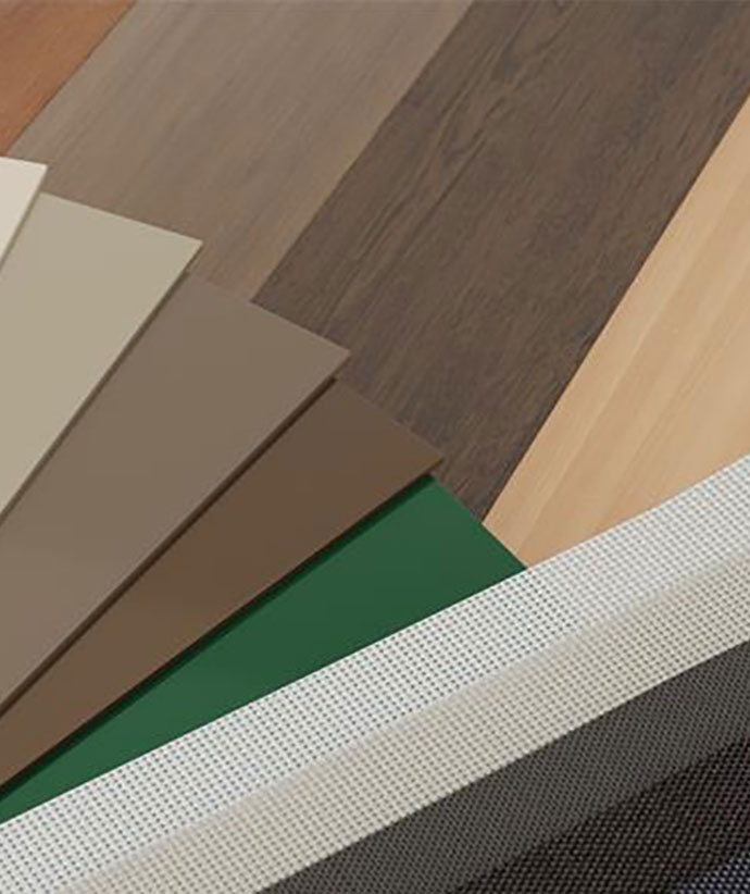 Présentation des différentes options de couleur et de finition des cadres de moustiquaire